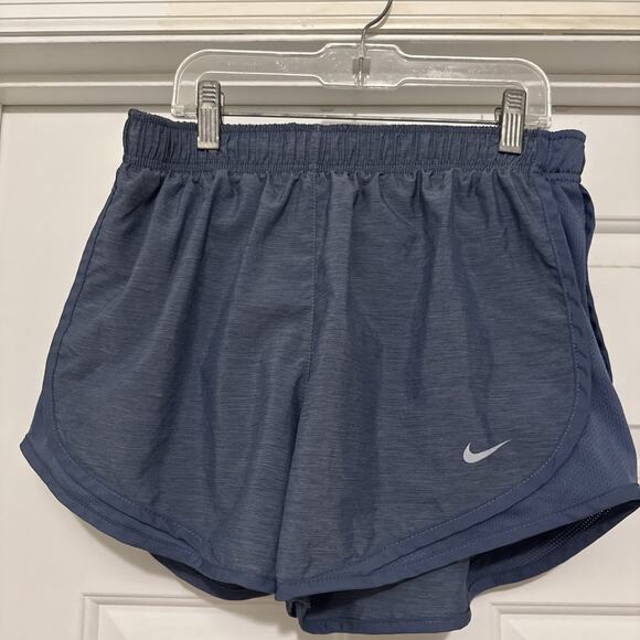 Nike Dri Fit Tempo Shorts Running 3" Obsidean Heathered Blue Womens Medium M - Picture 1 of 8